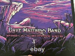 Dave Matthews Band poster FOIL Gorge Triptych 2021 N2, Middle Piece. Very Rare