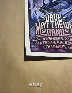 Dave Matthews Band poster LINEN WHITE PEARL 11.5.21 Columbus OH SOLD OUT DMB