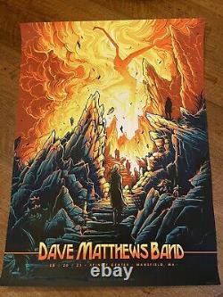 Dave Matthews Band poster Mansfield, MA 8/20/2021 Dan Mumford