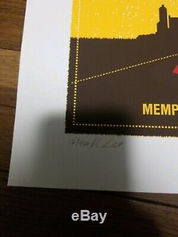 Dave Matthews Band poster Memphis 2008 Methane RARE SIGNED #/460 Mint 19x 25