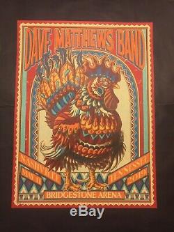 Dave Matthews Band poster Nashville Bridgestone ARENA Sold out MINT