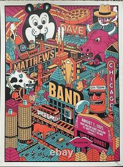 Dave Matthews Band poster Northerly Island Chicago 8/7/2021 Methane Studios