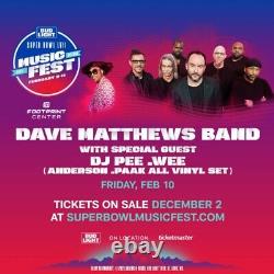 Dave Matthews Band poster Phoenix, AZ Super Bowl