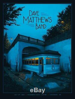 Dave Matthews Band poster Riverbend Cincinnati FOIL Moegly. #/20