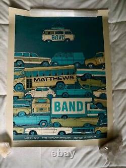 Dave Matthews Band show poster 2013 Burgettstown, PA numbered 648/660