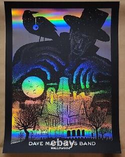 Dave Matthews Rainbow Foil Band Halloween Poster 2023 by Methane DMB Song Poster