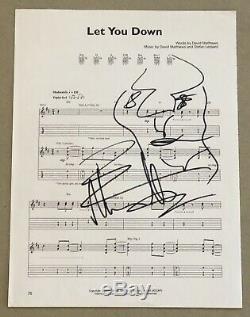 Dave Matthews Signed Art Autographed Original Sketch Let You Down (Not Poster)