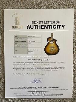 Dave Matthews Signed F/s Acoustic Guitar Band Dmb Music Singer Sketch Bas