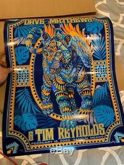 Dave Matthews Tim Reynolds Rainbow Foil Poster Cancun Mexico 2/16 LE 34/50