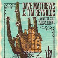 Dave Matthews and Tim 2017 Status Serigraph poster Grand Prairie
