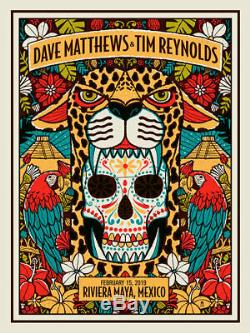 Dave Matthews and Tim Reynolds Riviera Maya Mexico Poster 2/15/19 Methane MINT