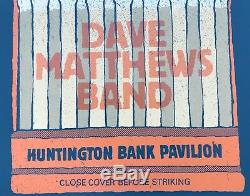 Dave Matthews band Poster 2018 chicago 6/29 concert tour with dmb match book