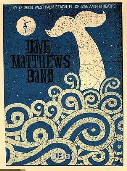 Dave Matthews band poster west palm beach concert dmb 2008 tour cruzan amp