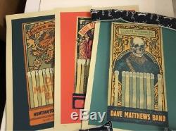 Dave Matthews band posters matchbook series Chicago, Camden and Raleigh all 3