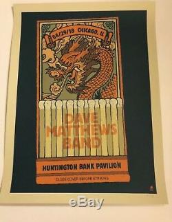 Dave Matthews band posters matchbook series Chicago, Camden and Raleigh all 3