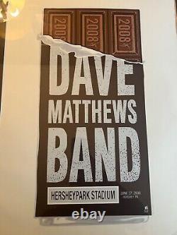 Dave matthews band poster 2008 Hershey, PA Hershey Bar framed RARE