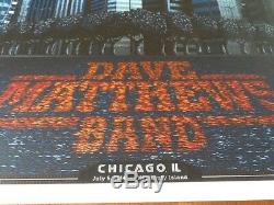 Dig My Chili Dave Matthews Band poster Chicago 2014 RARE signed AP MINT