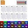 Dimmable Rgb Recessed Led Panel Lamp 10w Ceiling Down Light Bulb With Ir Remote