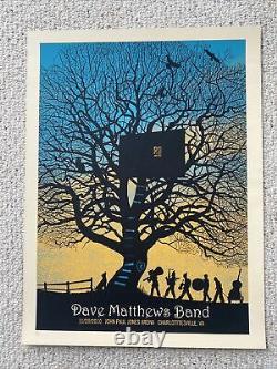 Dmb Tree House Poster Numbered Dave Matthews Band Charlottesville 2010 Rare Nov