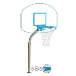 DunnRite Clear Hoop Jr. Pool Basketball Game Set with 1.9 Post DMB190