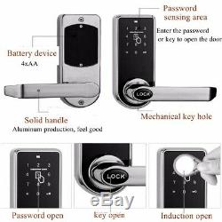 Electronic Smart Keyless Keypad Door Lock Fingerprint Touch Password Security US