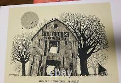 Eric Church 5/25/2017 Poster Louisville KY Signed AP print Methane MINT 18 x 24