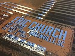Eric Church 5/6/2017 Poster Greenville SC Signed & Numbered #/127