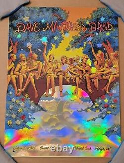 FOIL Dave Matthews Band Raleigh NC 2021 poster in hand can ship tomorrow! Flames