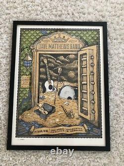 FRAMED Dave Matthews Band Poster Charlotte North Carolina 2014