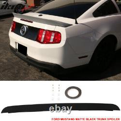Fits 10-14 Mustang Cobra GT500 Style Matte Black Trunk Spoiler Duck Tail ABS