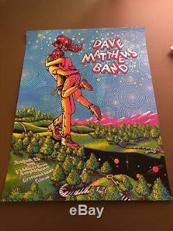 Foil! Dave Matthews Band Poster Fiddlers Green Night 1 Flames Rare! 2019 X/75