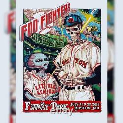 Foo Fighters Poster 7/21-22/2018 Fenway Boston MA Signed & Numbered #/100