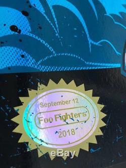 Foo Fighters Poster 9/12/18 San Jose CA Signed & Numbered #40 A/E Rainbow Foil