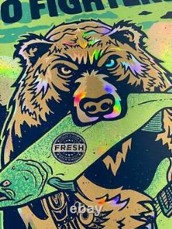 Foo Fighters Poster Dena'Ina Center Anchorage, AK 8/17/21 Rainbow Foil Variant