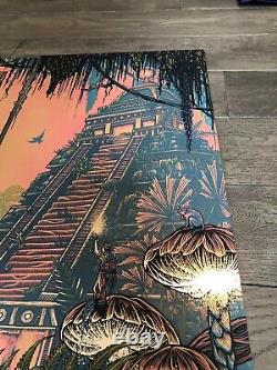 GOLD FOIL Dave Matthews Tim Reynolds Poster Triptych 2020 Cancun Mexico Band
