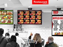 Electronic Menu Board W/ Our FREE DMB Software W/ Animated Picture Menu Design