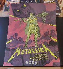 Metallica Poster 2017 Atlanta GA SE NM Josan Gonzalez Print Skeletor