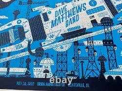 OFFICAL Dave Matthews Band Huntsville AL 2022 GLOW IN DARK Screen Print Poster