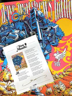 OFFICIAL Dave Matthews Band AP DAY-GLO Poster Gilford NH July 17th 2024 S/N #/75