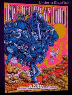 OFFICIAL Dave Matthews Band AP DAY-GLO Poster Gilford NH July 17th 2024 S/N #/75