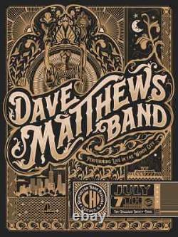 OFFICIAL Dave Matthews Band Chicago IL N1 July 7 2023 Screen Print AP S/N Poster