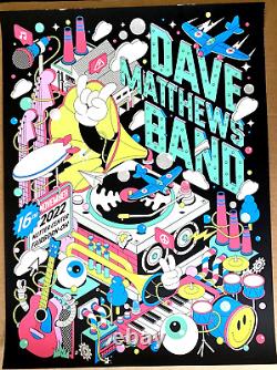 OFFICIAL Dave Matthews Band Dayton Fairborn OH 2022 Original Show Poster #/805