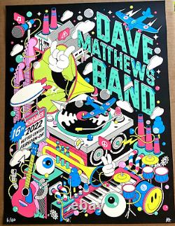 OFFICIAL Dave Matthews Band Dayton Fairfborn OH 2022 Signed AP Poster S/N #/60