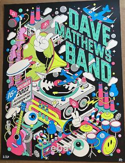 OFFICIAL Dave Matthews Band Dayton Fairfborn OH 2022 Signed AP Poster S/N #/60