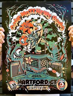 OFFICIAL Dave Matthews Band Hartford CT 2023 Signed AP Poster S/N #/60