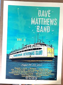 ORIGINAL Dave Matthews Band Poster Caravan New York City NYC 2011 Methane OAR