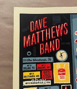Official Dave Matthews Band 2023 Summer Tour Poster Ruoff Methane #51/3000