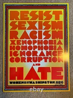Official Women On Washington March Poster Resist 2017 by Chuck Sperry SIGNED