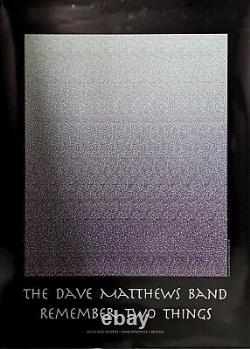 Original Dave Matthews Band DMB Remember Two Things Stereogram Bama Rags Poster