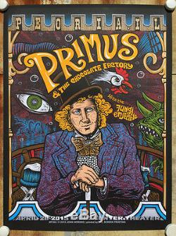 Primus Poster 4/28/2015 Peoria IL Signed & Numbered #/27 Variant Foil Wonka